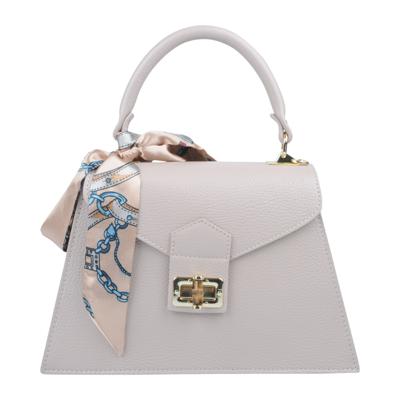 Béžová kožená italská crossbody kabelka Flavia Beige NovaKabelka