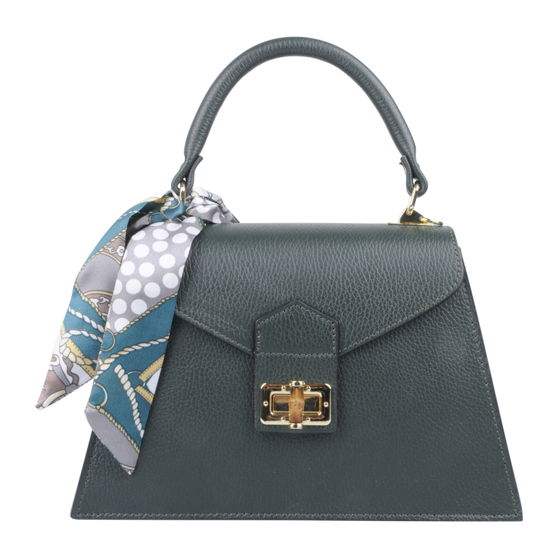 Zelená kožená italská crossbody kabelka Flavia Verde NovaKabelka