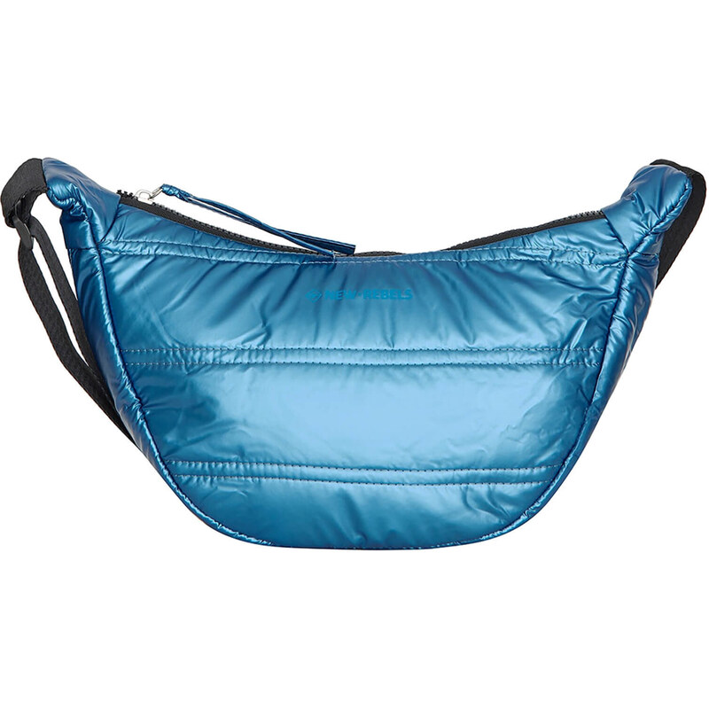 Lesklá crossbody dámská kabelka New Rebels Tinna - modrá