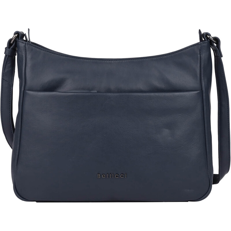 Dámská kožená crossbody kabelka Bellicci Sydney - tmavě modrá