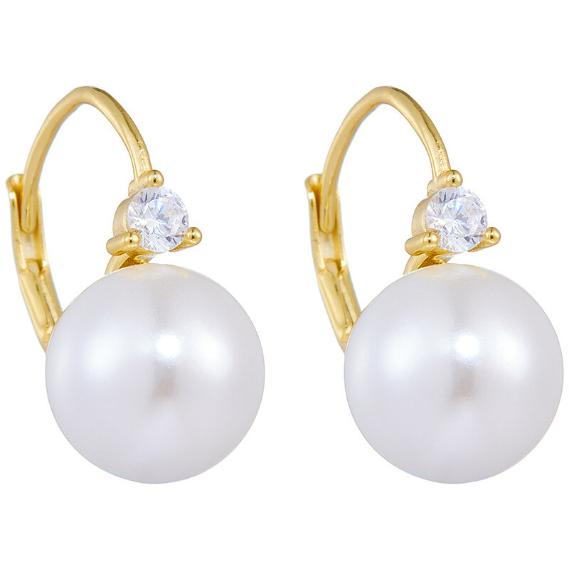 Olivie Stříbrné náušnice PERLY GOLD 9266 102877386