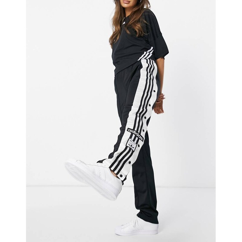 adidas Originals adicolor adibreak side logo track pants in black 102890596