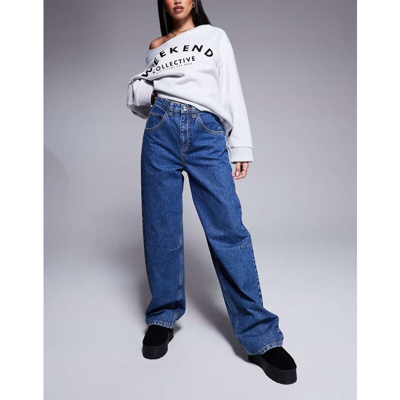 ASOS Weekend Collective Weekend Collective baggy barrel fit jeans in 105120350