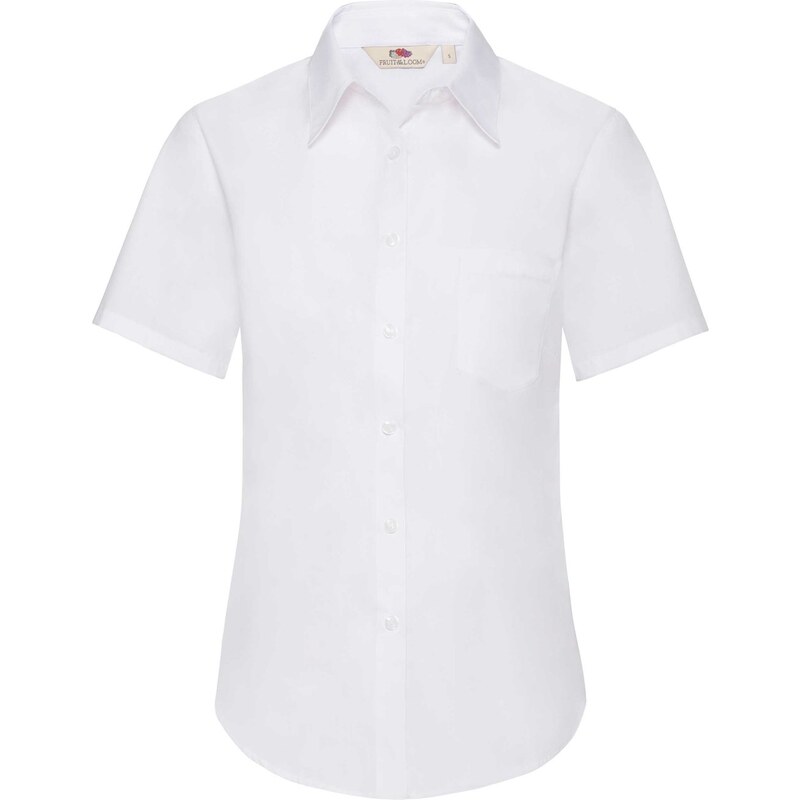 FRUIT OF THE LOOM F18•LADIES SHORT SLEEVE POPLIN SHIRT 102231557