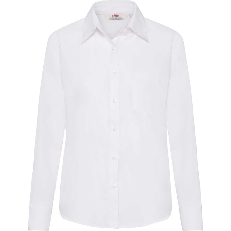 FRUIT OF THE LOOM F17•LADIES LONG SLEEVE POPLIN SHIRT 102446907