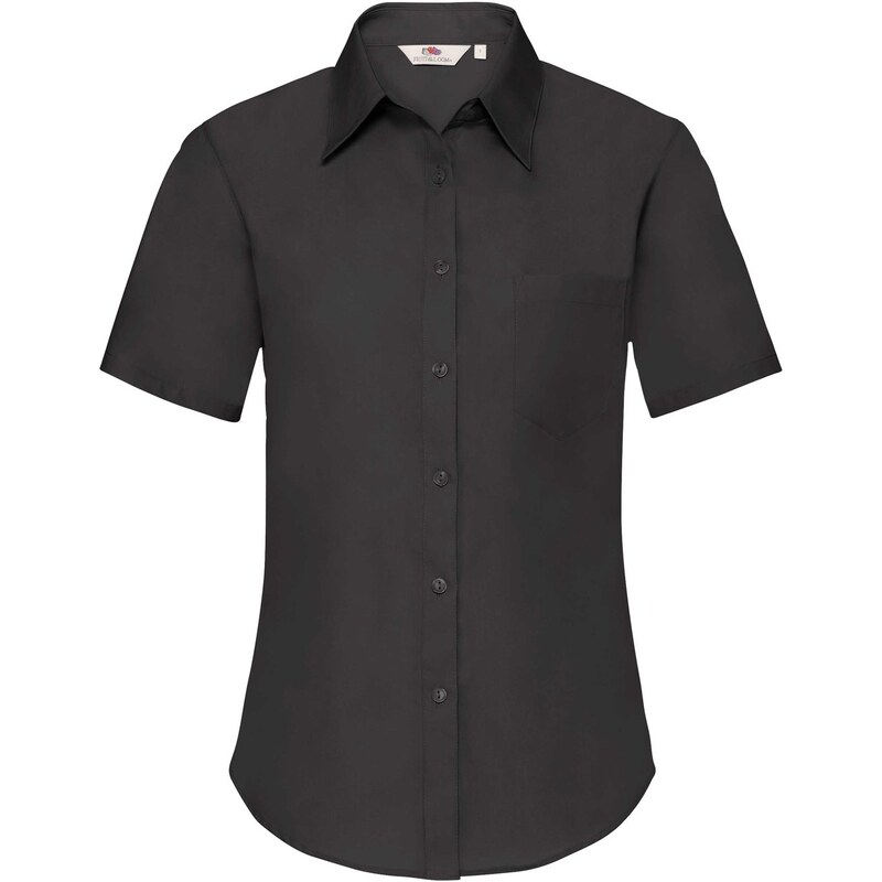 FRUIT OF THE LOOM F18•LADIES SHORT SLEEVE POPLIN SHIRT 102446908