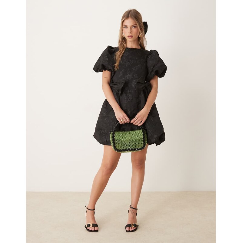 Sister Jane bow mini dress in black 102913565