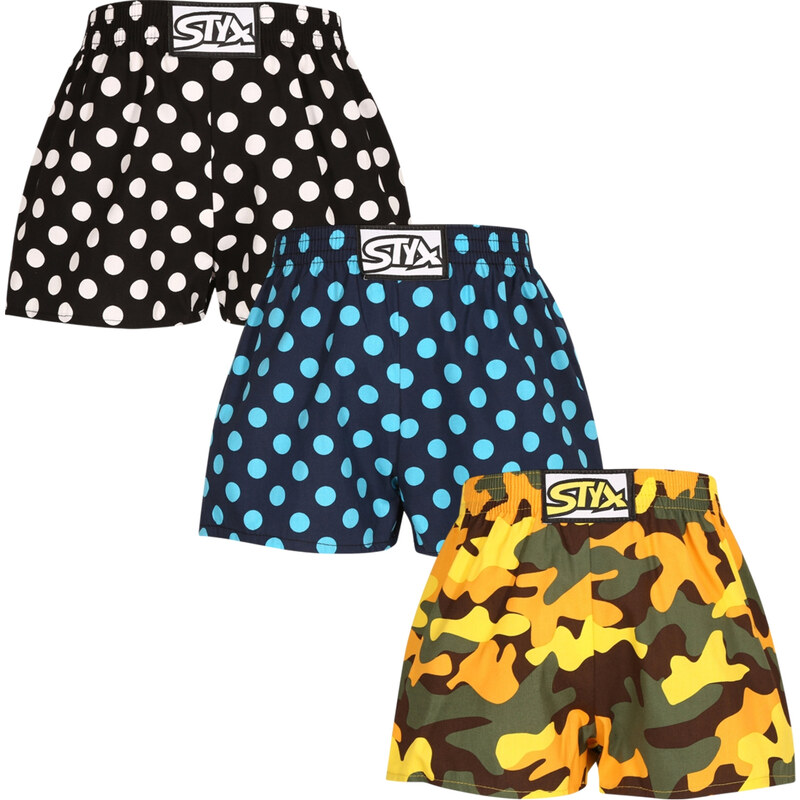 3PACK dětské trenky Styx art klasická guma vícebarevné (3J15901) 6-8 80501741