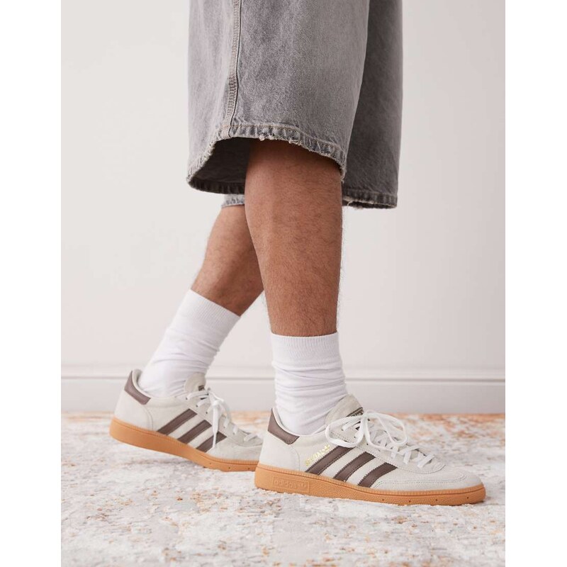 adidas Originals Handball Spezial trainers in cream and brown