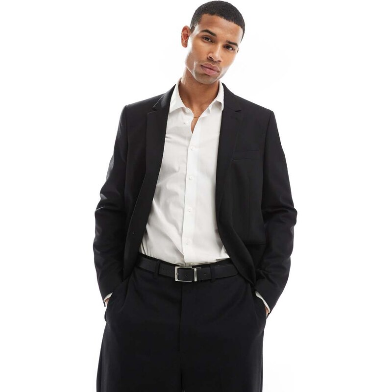 ASOS DESIGN regular suit jacket in black