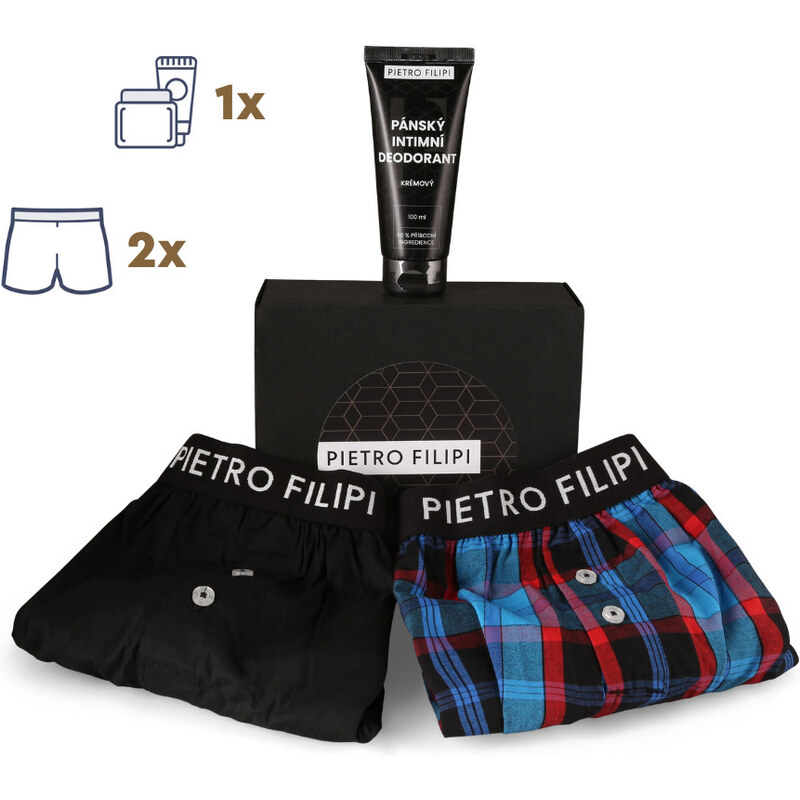 Pánská dárková sada 2PACK trenky a deodorant na intimní partie