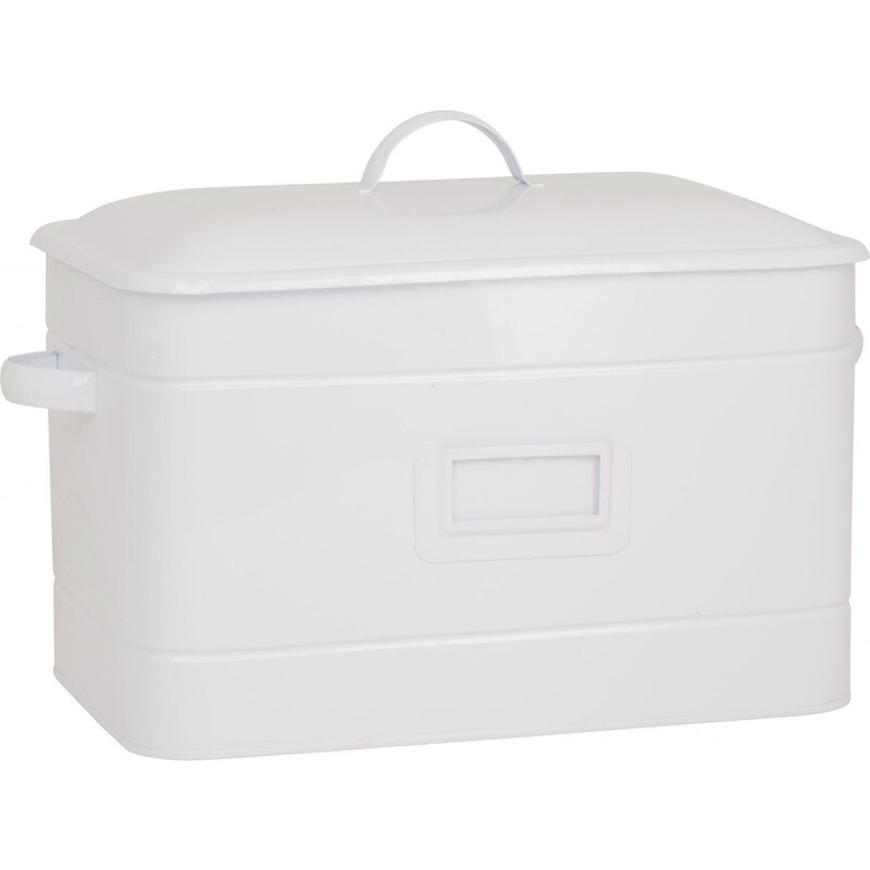 IB LAURSEN Plechový box na pečivo s poklopem White