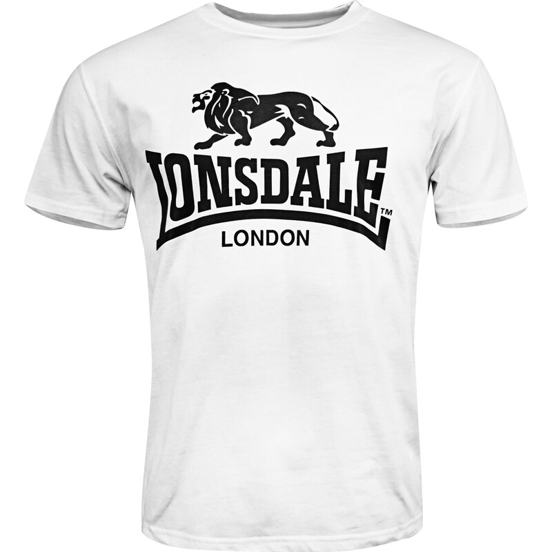 LONSDALE Tričko černá / bílá