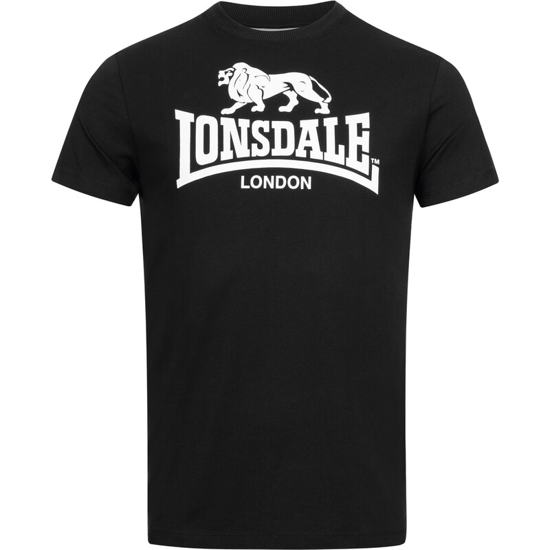 LONSDALE Tričko St. Erney černá / bílá