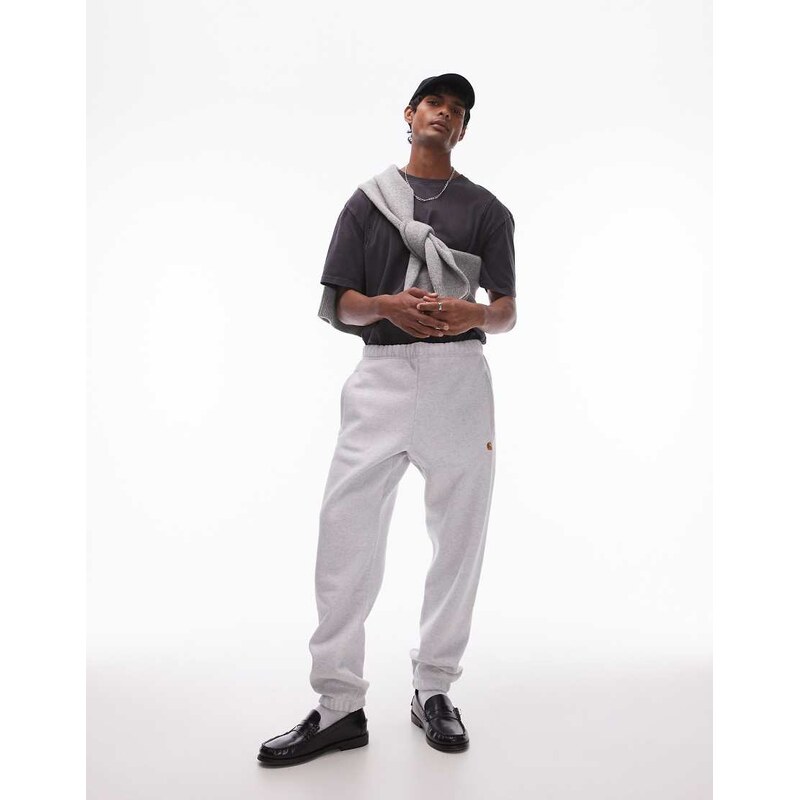 Carhartt WIP chase joggers in grey marl