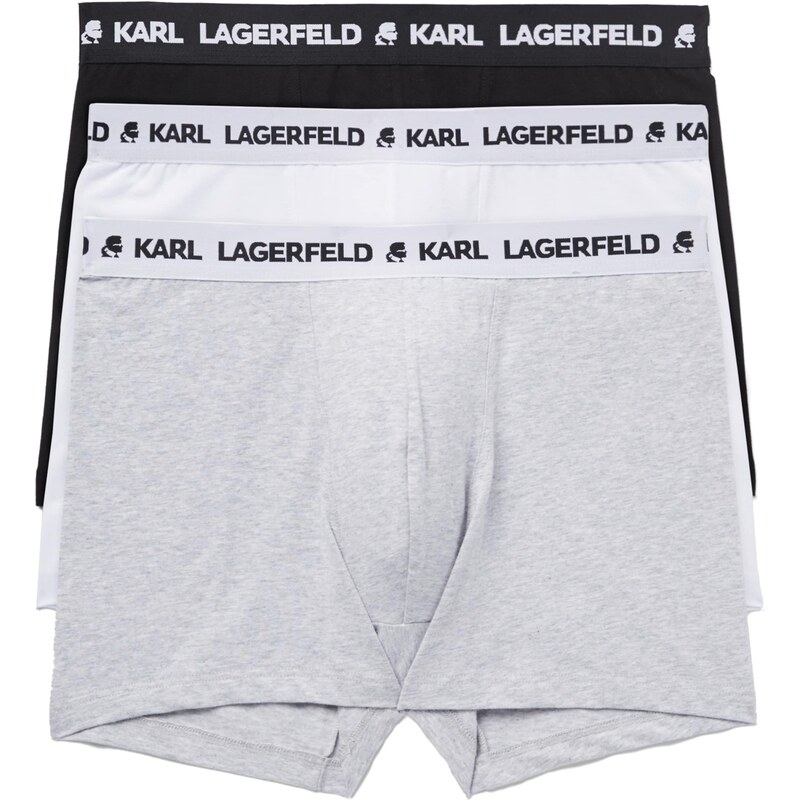 Karl Lagerfeld Boxerky šedá / černá / bílá