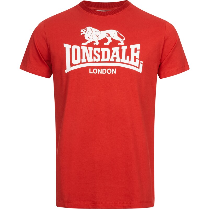 LONSDALE Tričko St. Erney červená / bílá
