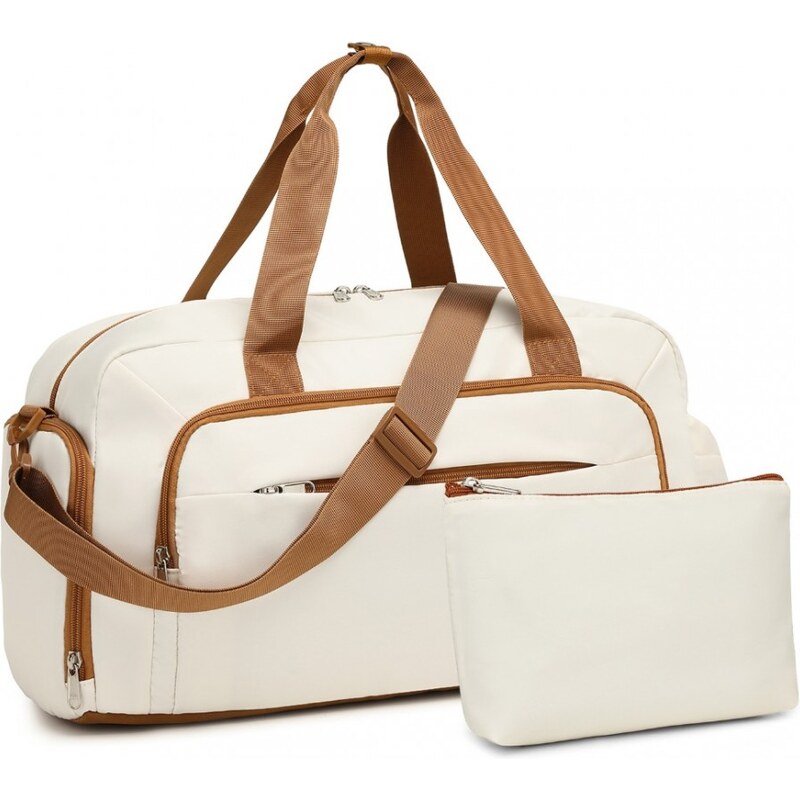 Konofactory Béžová sada cestovní taška + kapsička Couple - vel. M 104422545
