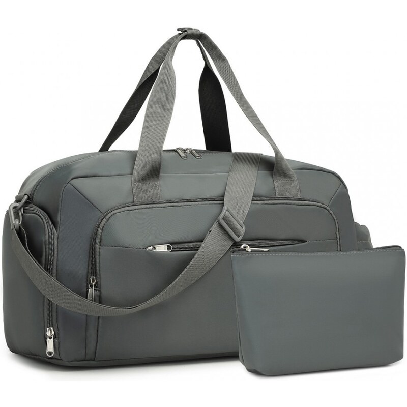 Konofactory Šedá sada cestovní taška + kapsička Couple - vel. M 104422544