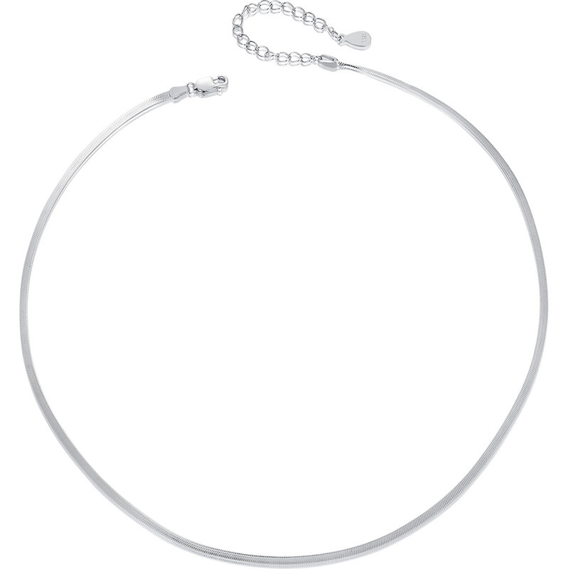 Elenys stříbrný náhrdelník Choker pozlacený bílým zlatem 103023723