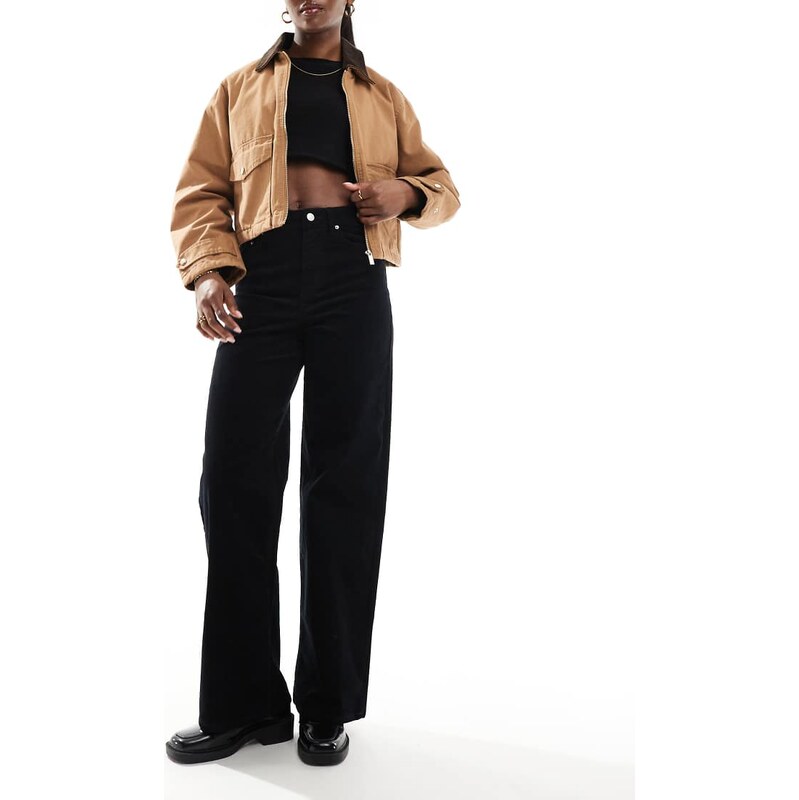 JJXX Tokyo cord trousers in black