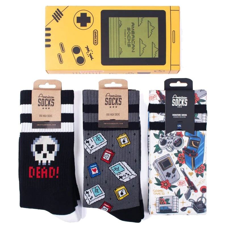 PONOŽKY AMERICAN SOCKS Gamer Box - Giftb - černá -
