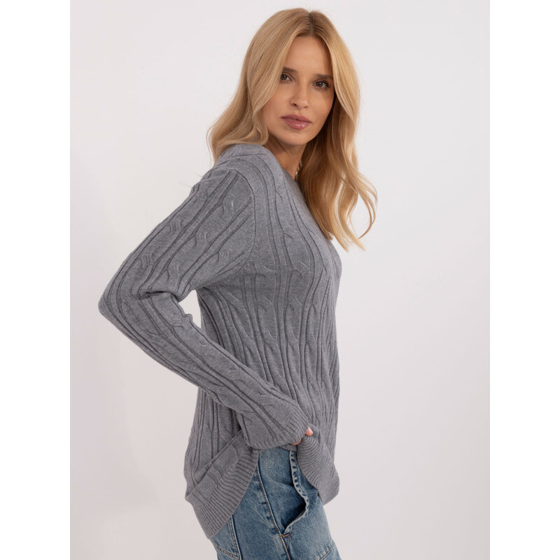 Sweter AT SW model 20463772 ciemny szary - FPrice