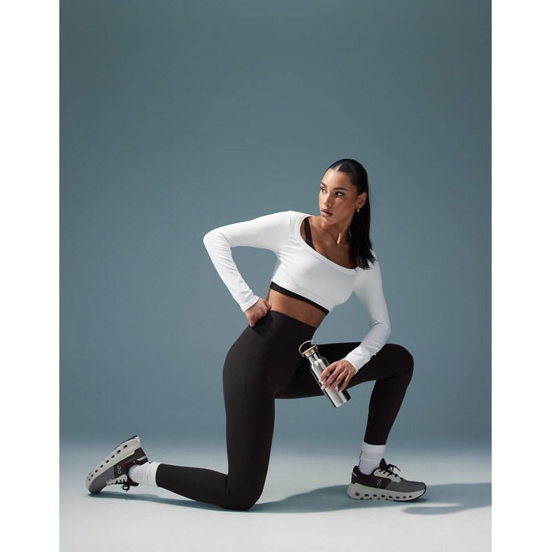 4505 sculpting seamless high waist gym legging in ganache-Brown 115718577