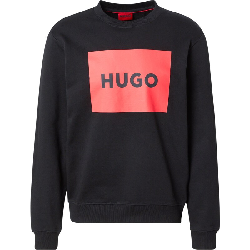 HUGO Mikina Duragol ohnivá červená / černá