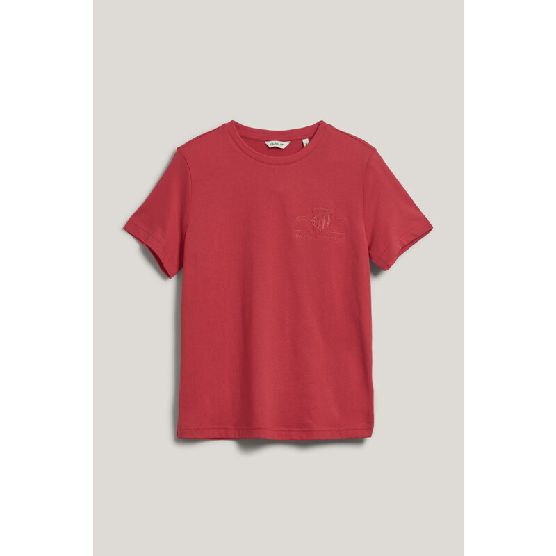 TRIČKO GANT REG TONAL SHIELD SS T-SHIRT BRIGHT RED 103119543