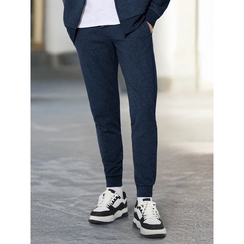 Sinsay - Tepláky slim jogger - indigo