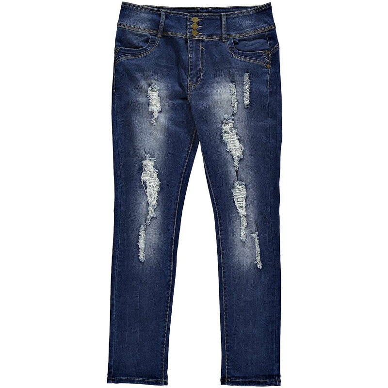 BOOHOO Strečové džíny s vysokým pasem