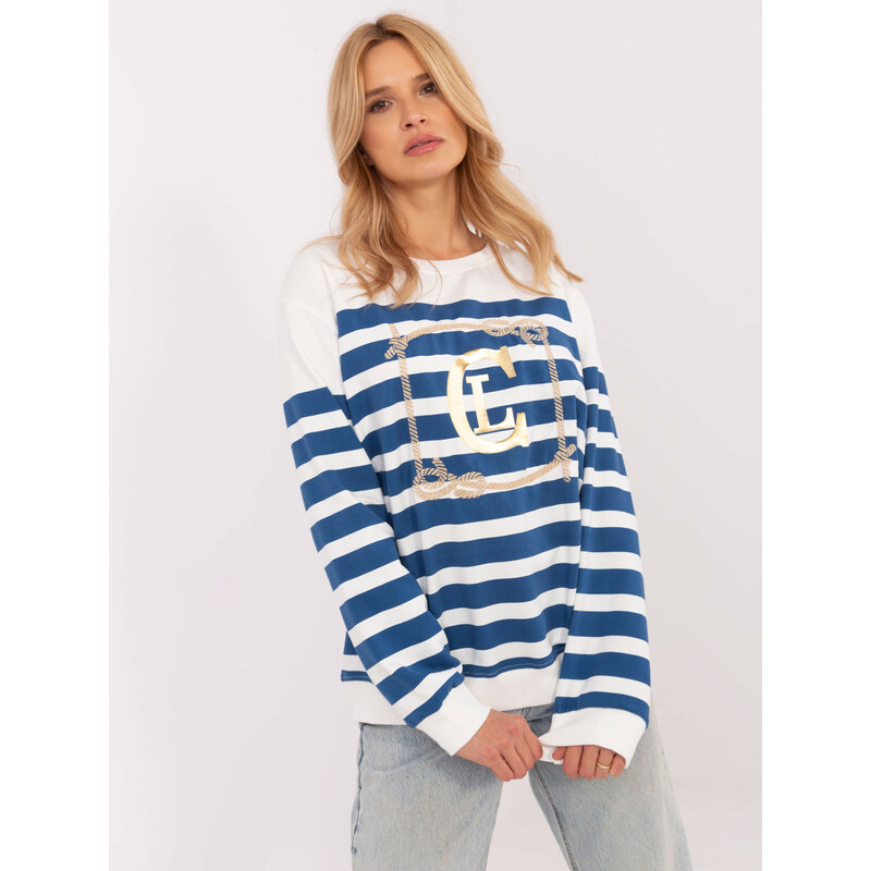Calimera Blouse-CLM-BZ-1261.34-white-blue
