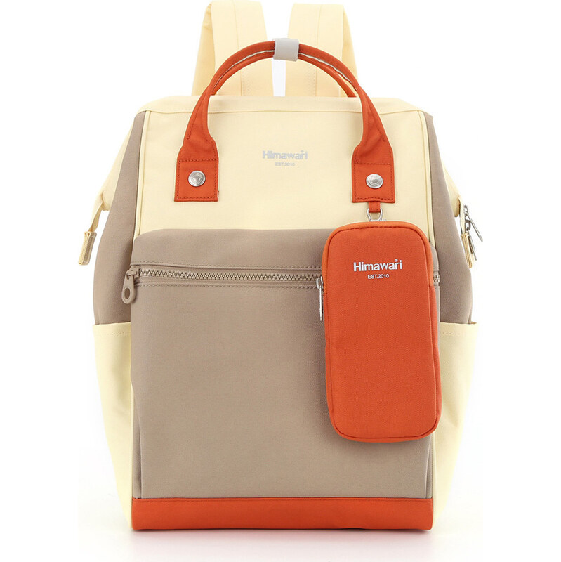 PETERSON Himawari Béžově-žlutě-oranžový dámský batoh s praktickým 103104552