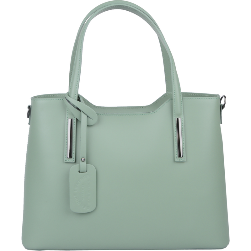 Zelená kožená italská kabelka Isidora Menta NovaKabelka.cz