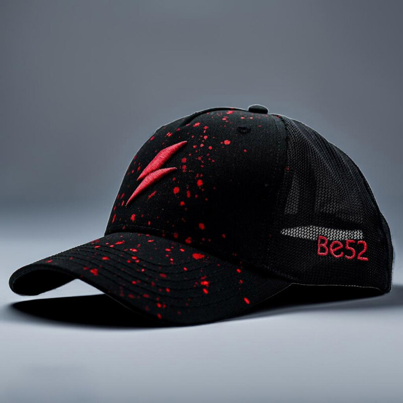 Be52 Bolt splash kšiltovka premium black/red