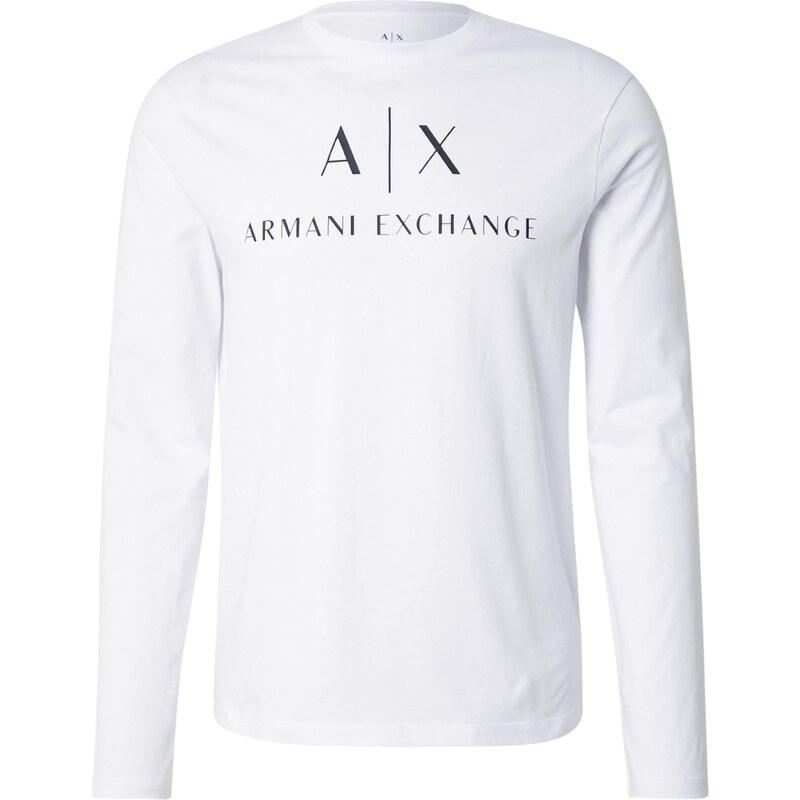 ARMANI EXCHANGE Tričko černá / bílá