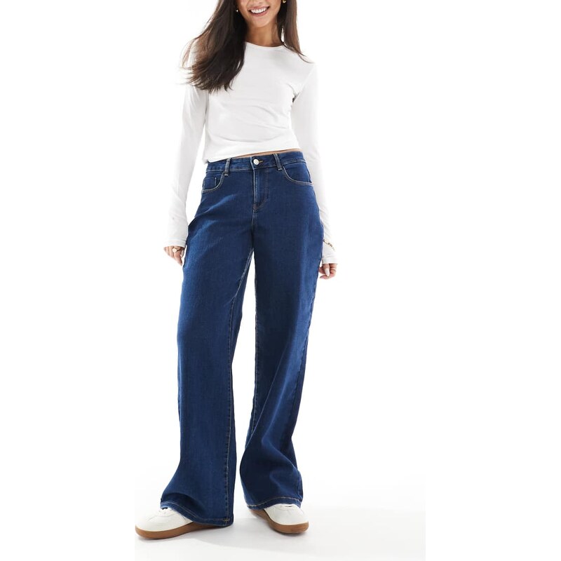 Vero Moda Elly wide leg jeans in dark blue denim 103211761