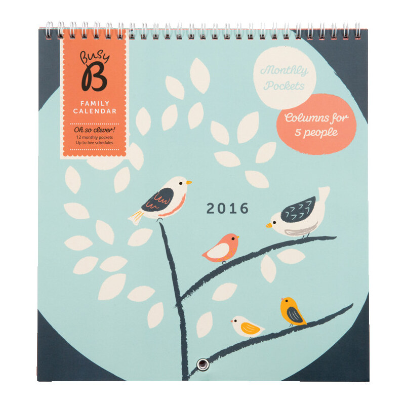 Busy B Rodinný kalendář Birds 2016