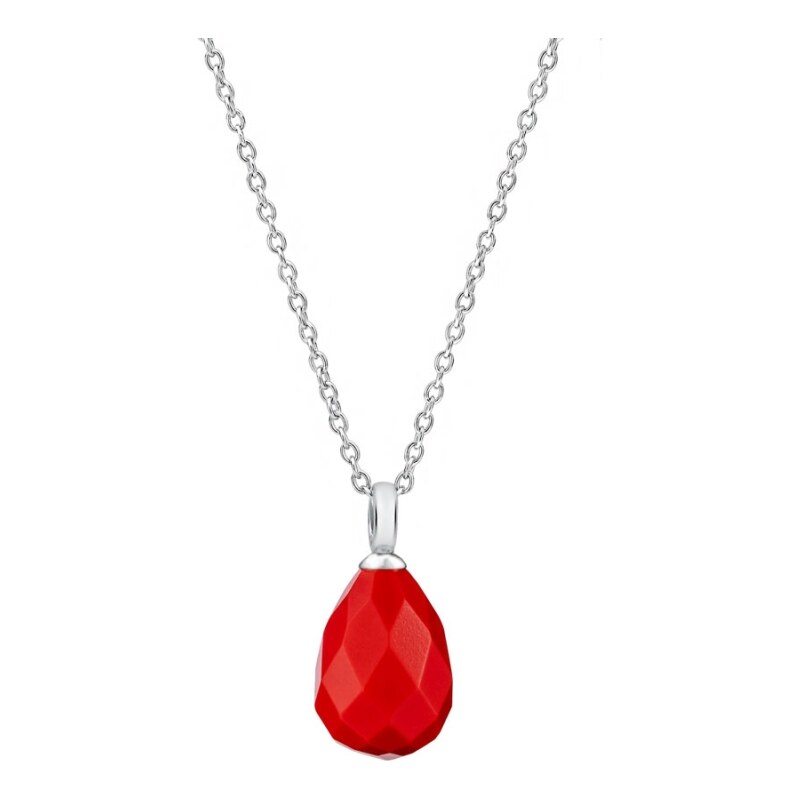 Gaura Pearls Stříbrný náhrdelník s korálem Felica - stříbro 925/1000 103252546