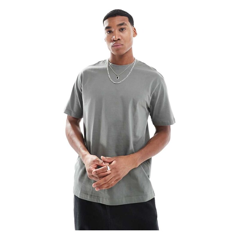ONLY & SONS relaxed fit t-shirt in dark sage-Green