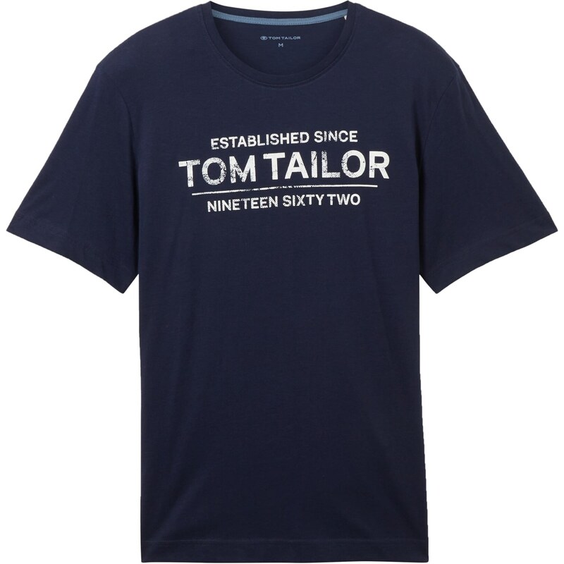 TOM TAILOR Tričko noční modrá / bílá