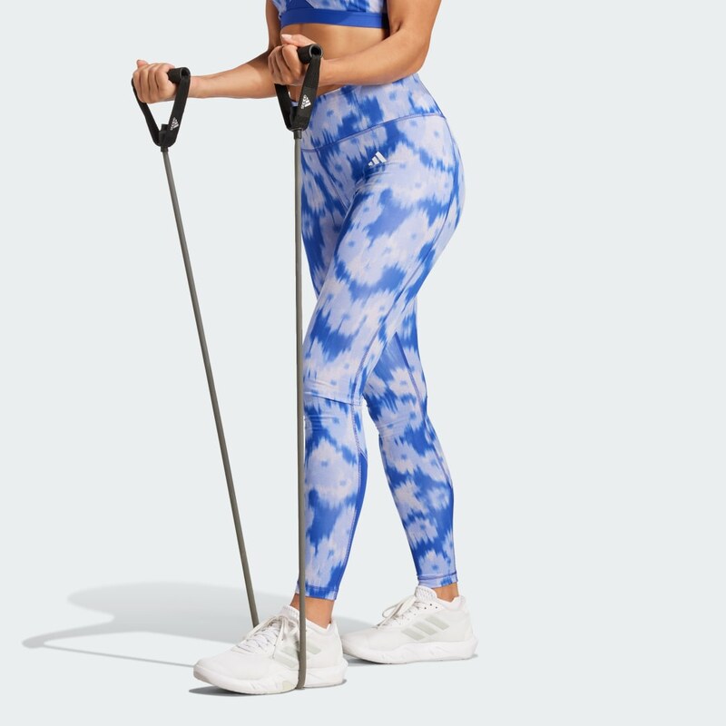 Adidas Optime Essentials Allover Print Flower Tie-Dye Leggings 105578570