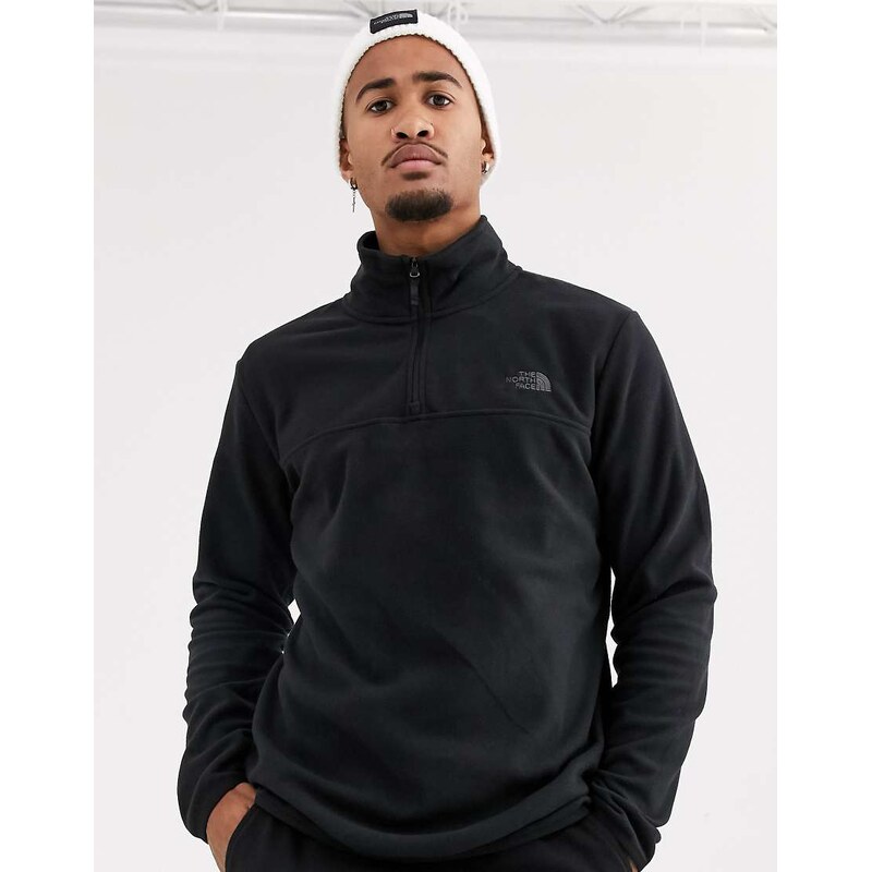 The North Face TKA 1/4 zip glacier fleece in black