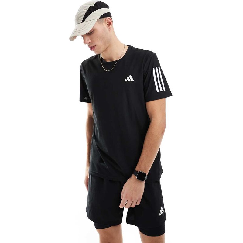 adidas performance adidas Running Own The Run t-shirt in black