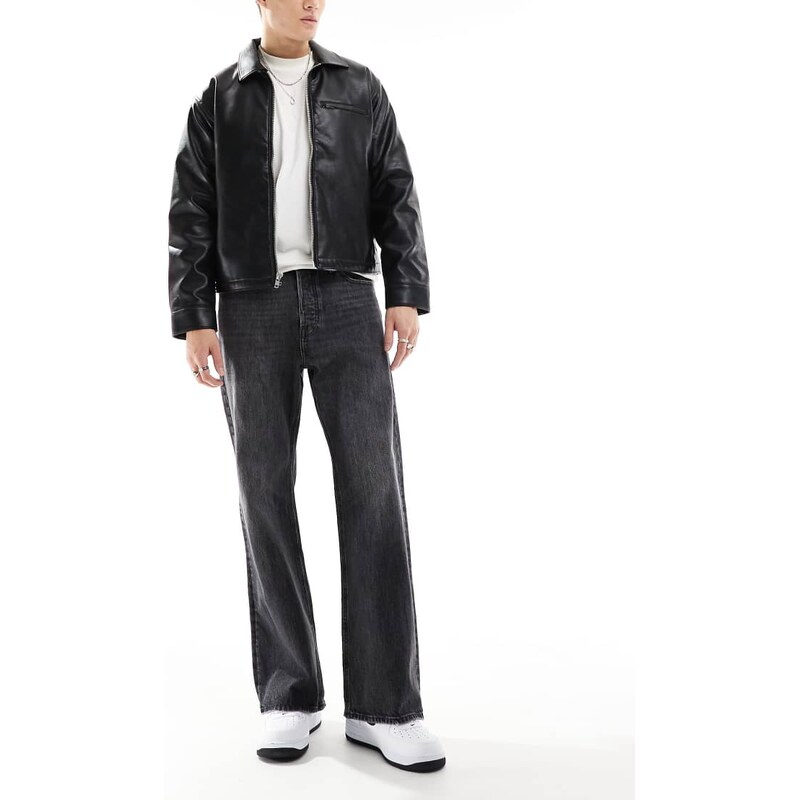 Jack & Jones Toby flared jeans in washed black
