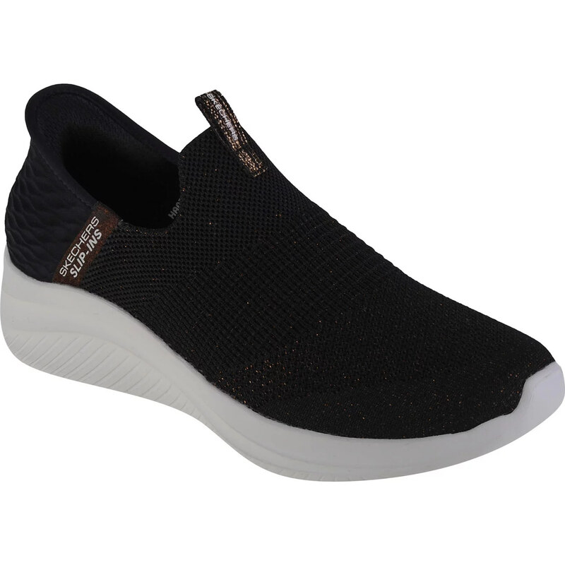 Černé třpytivé tenisky Skechers Ultra Flex 3.0-Glitter Me Slip