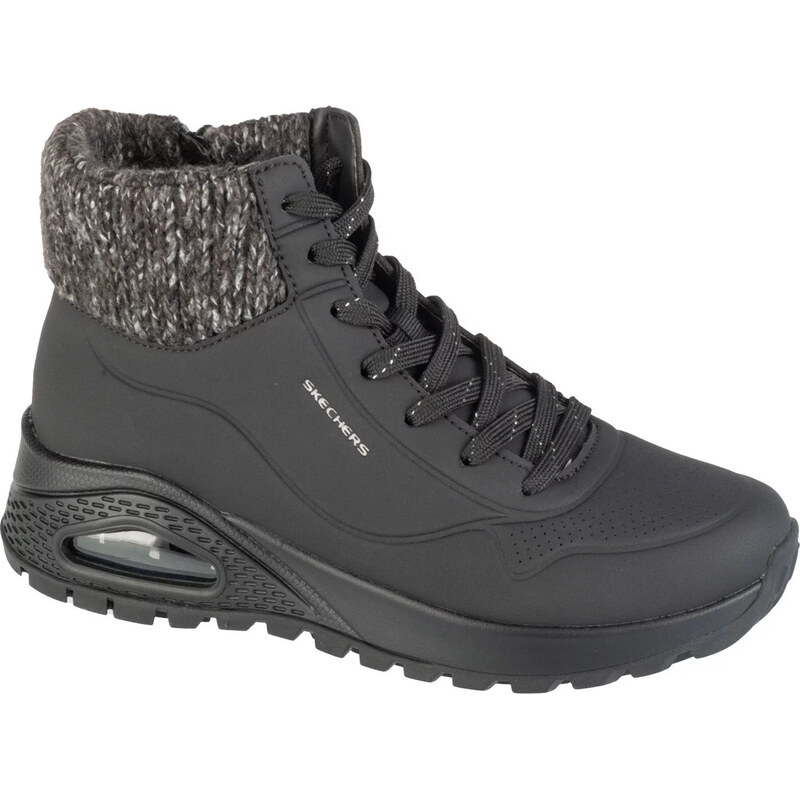 Černé dámské zimní kotníkové tenisky Skechers Uno Rugged -
