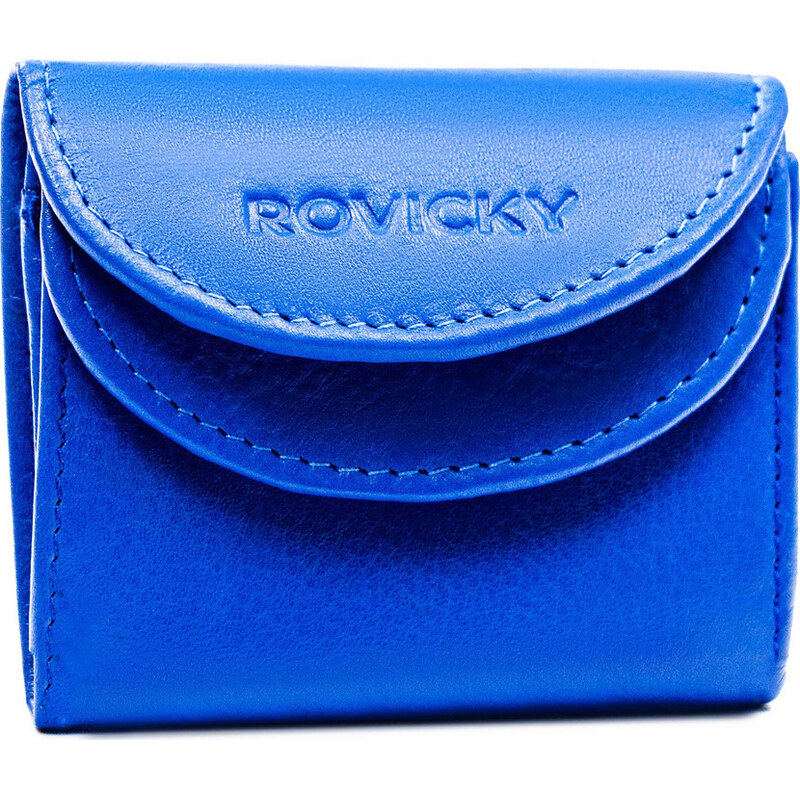 Rovicky Modrá malá kožená peněženka na mince V309 109450139