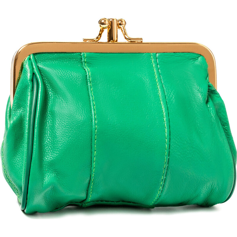 BASIC Stylová zelená kožená peněženka s retro sponou N085 103342161